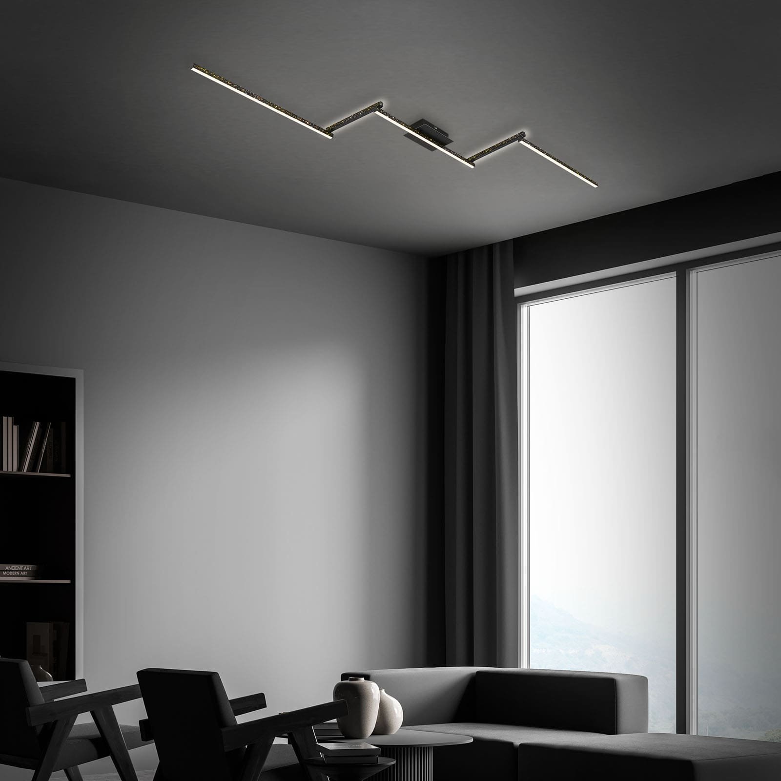 BRILO 3719-055 LED nástěnné a stropní svítidlo, 227 cm, 24 W, 700 lm, černá - BRILO (obrázek 3)