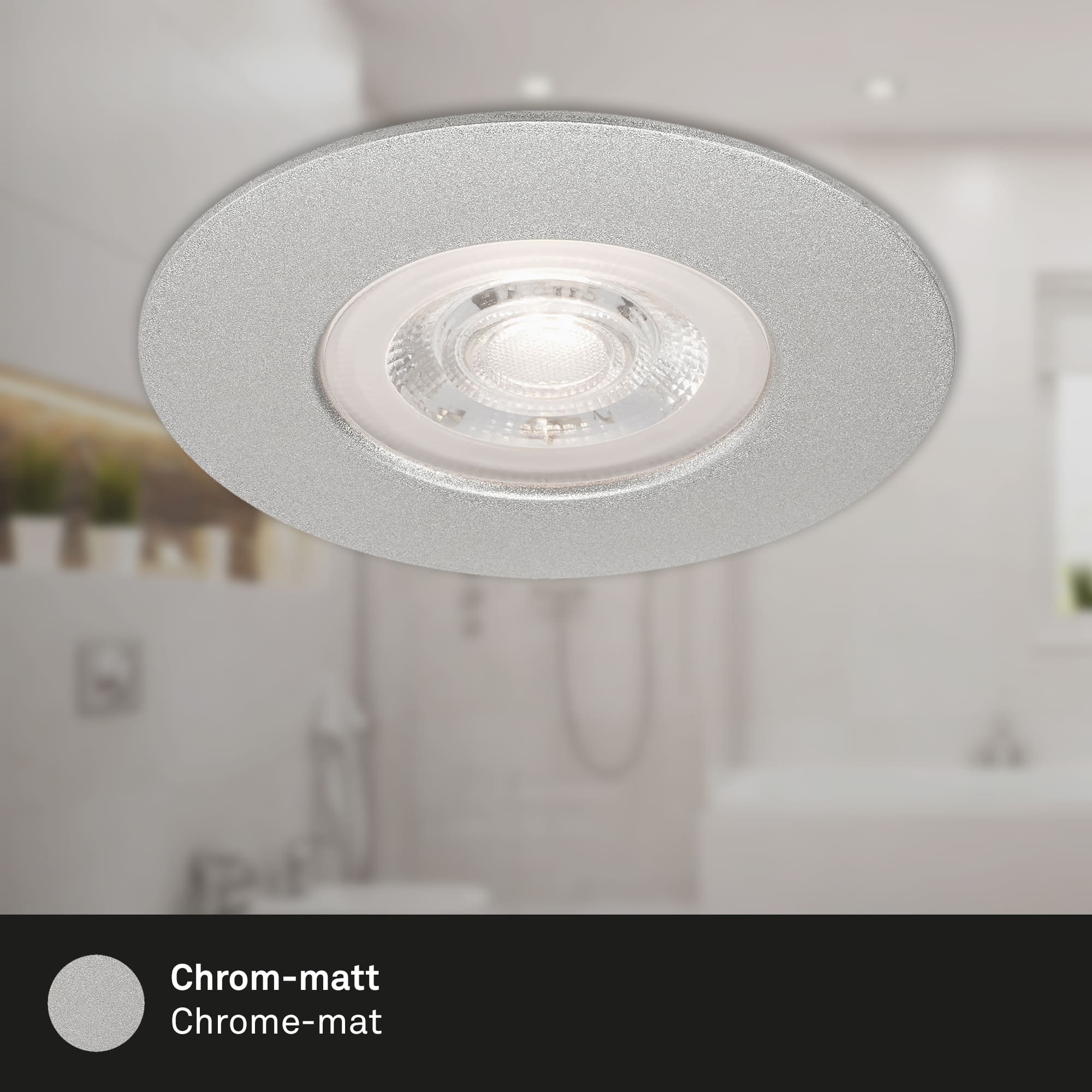 BRI 7047-034 3ks sada LED vestavné svítidlo, pr. 9 cm, stmívatelné 5 W, matný chrom - BRILONER (obrázek 7)