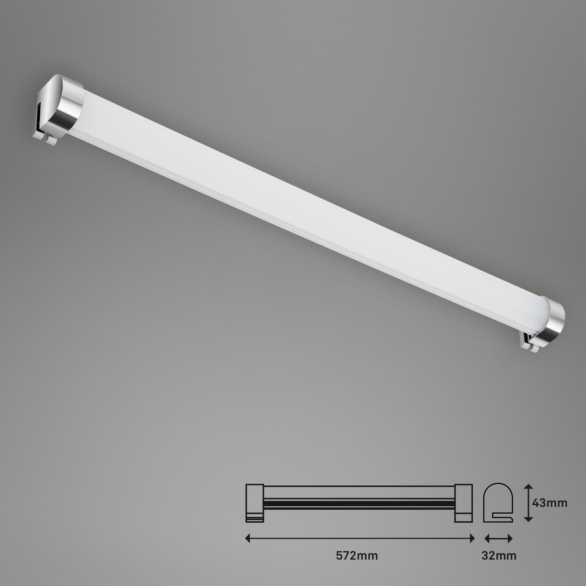 BRI 2062-018 LED svítidlo k zrcadlu 57,2 cm 10W 1200lm chrom - BRILONER (obrázek 4)