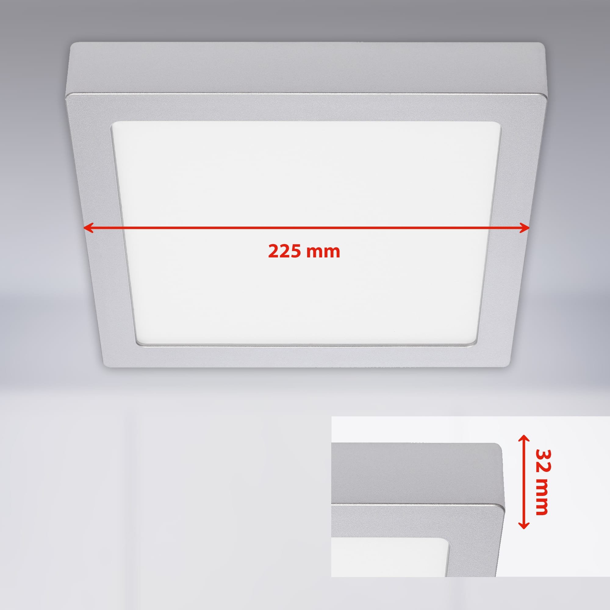 BRI 7118-414 LED stropní svítidlo, 22,5 cm, 16,5 W, matný chrom - BRILONER (obrázek 7)