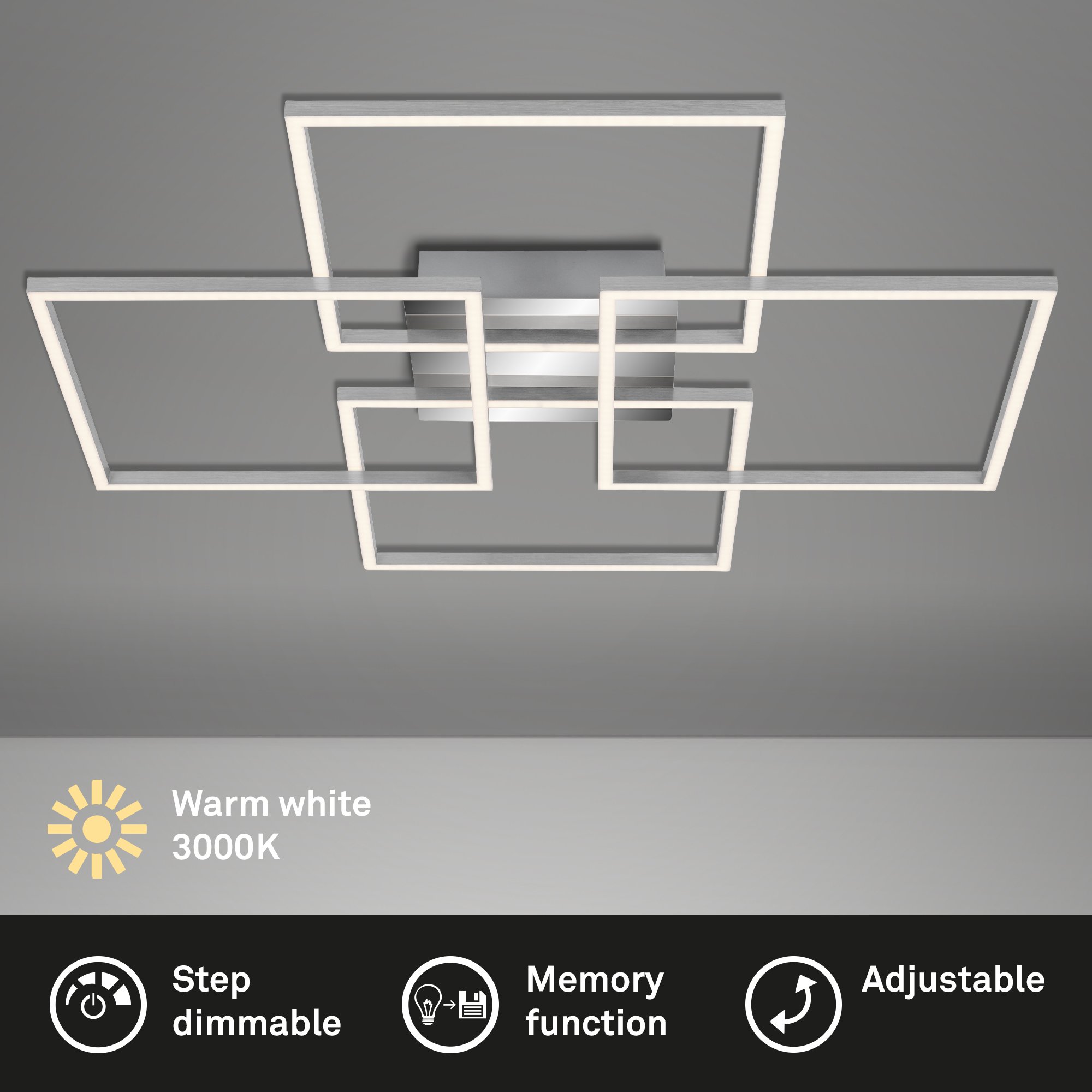 BRI 3131-018 LED rám 72,4 cm 4x12W 1300lm chrom - BRILONER (obrázek 2)