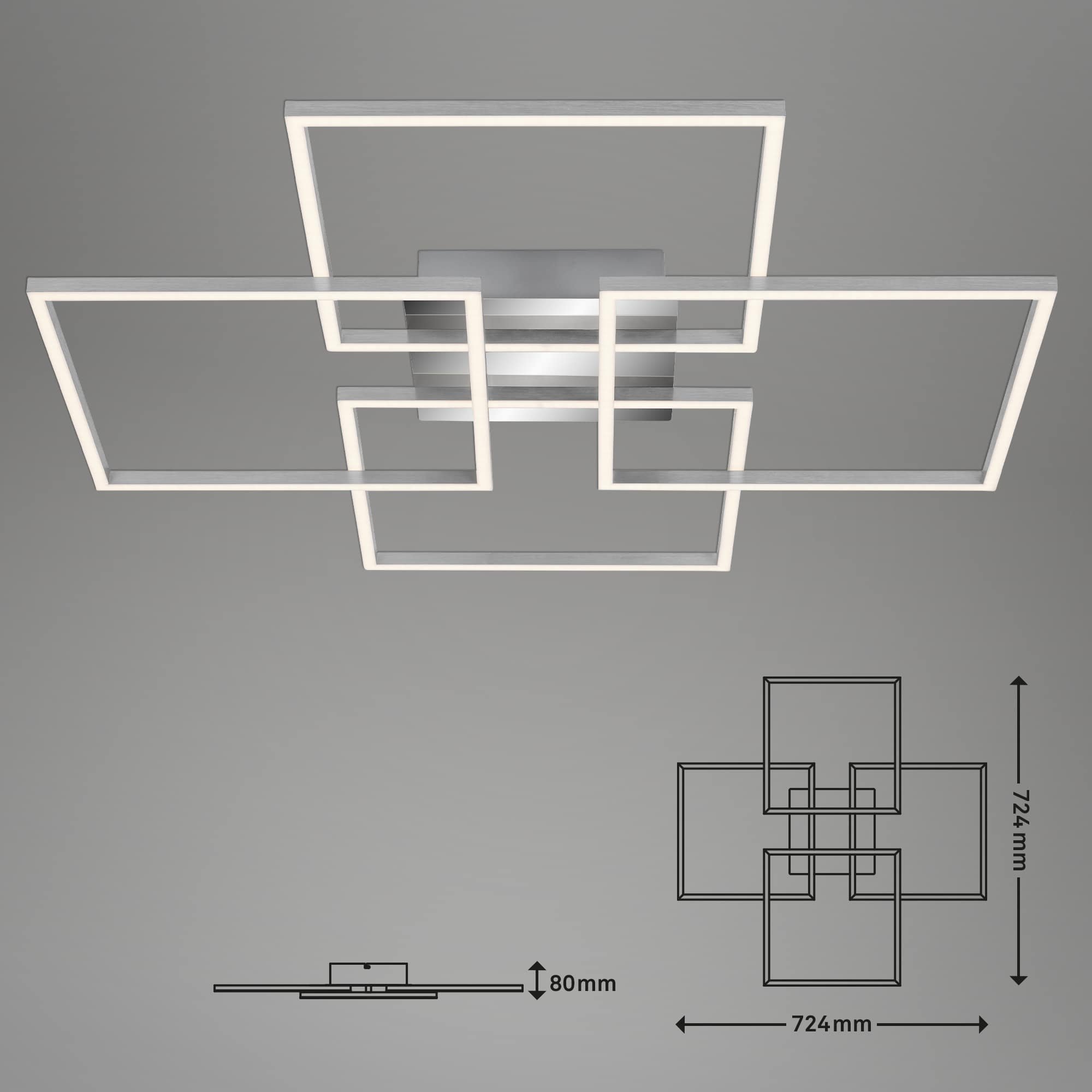 BRI 3131-018 LED rám 72,4 cm 4x12W 1300lm chrom - BRILONER (obrázek 8)