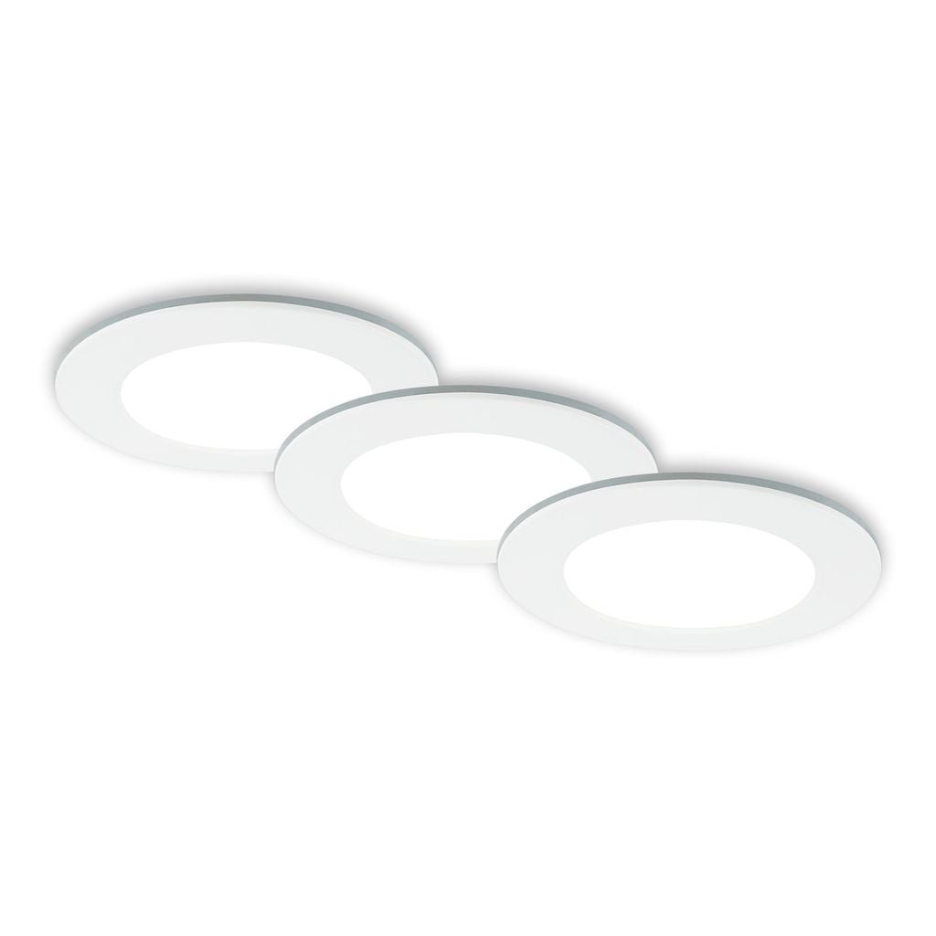 BRI 7034036 CCT LED vestavná svítidla sada, pr.9,2 cm, 3x LED, 4,8 W, 450 lm, bílé (starý kód: BRI 7034-036) - BRILONER