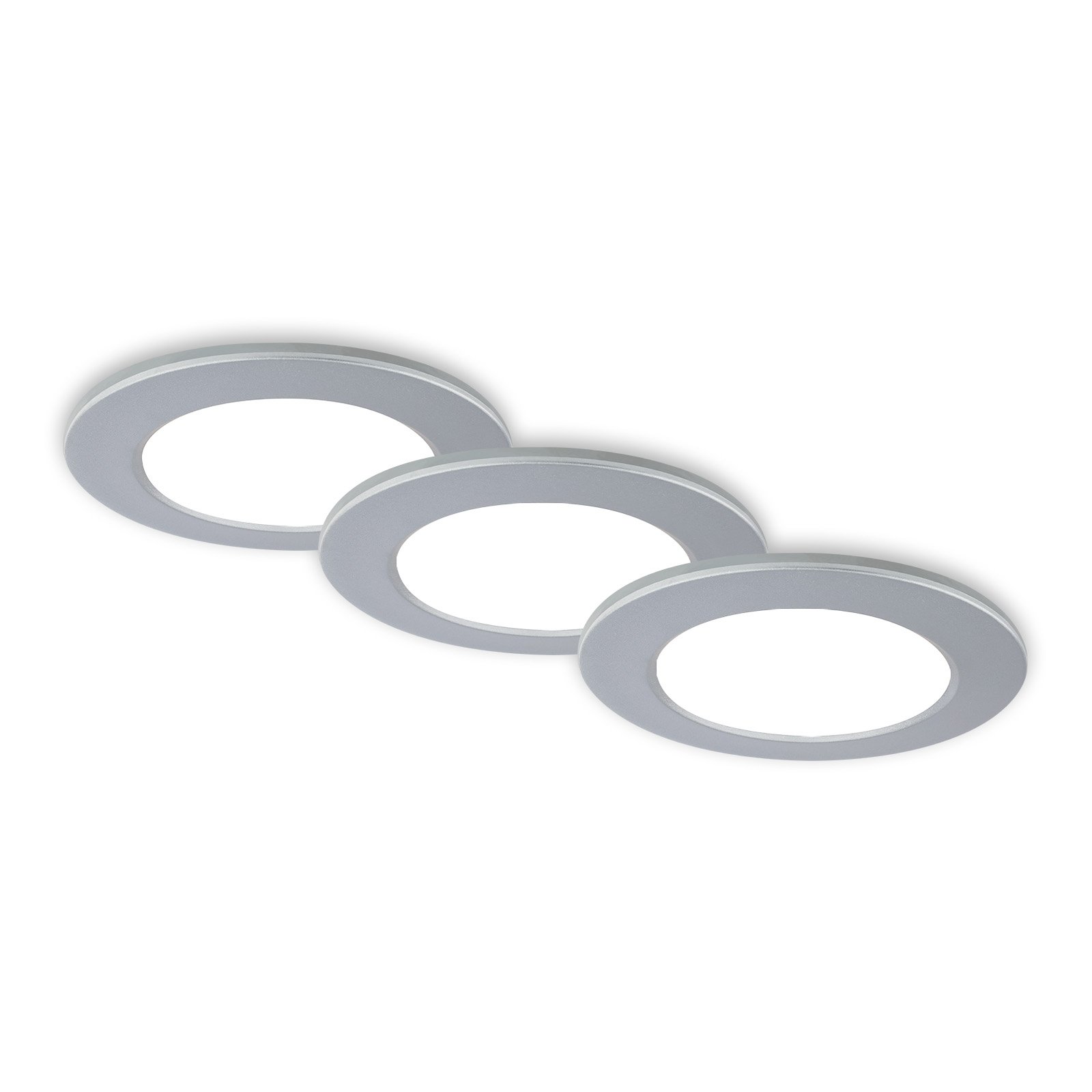 BRI 7034-034 CCT LED vestavná svítidla sada, pr.9,2 cm, 3x LED, 4,8 W, 450 lm, matný chrom - BRILONER (obrázek 3)
