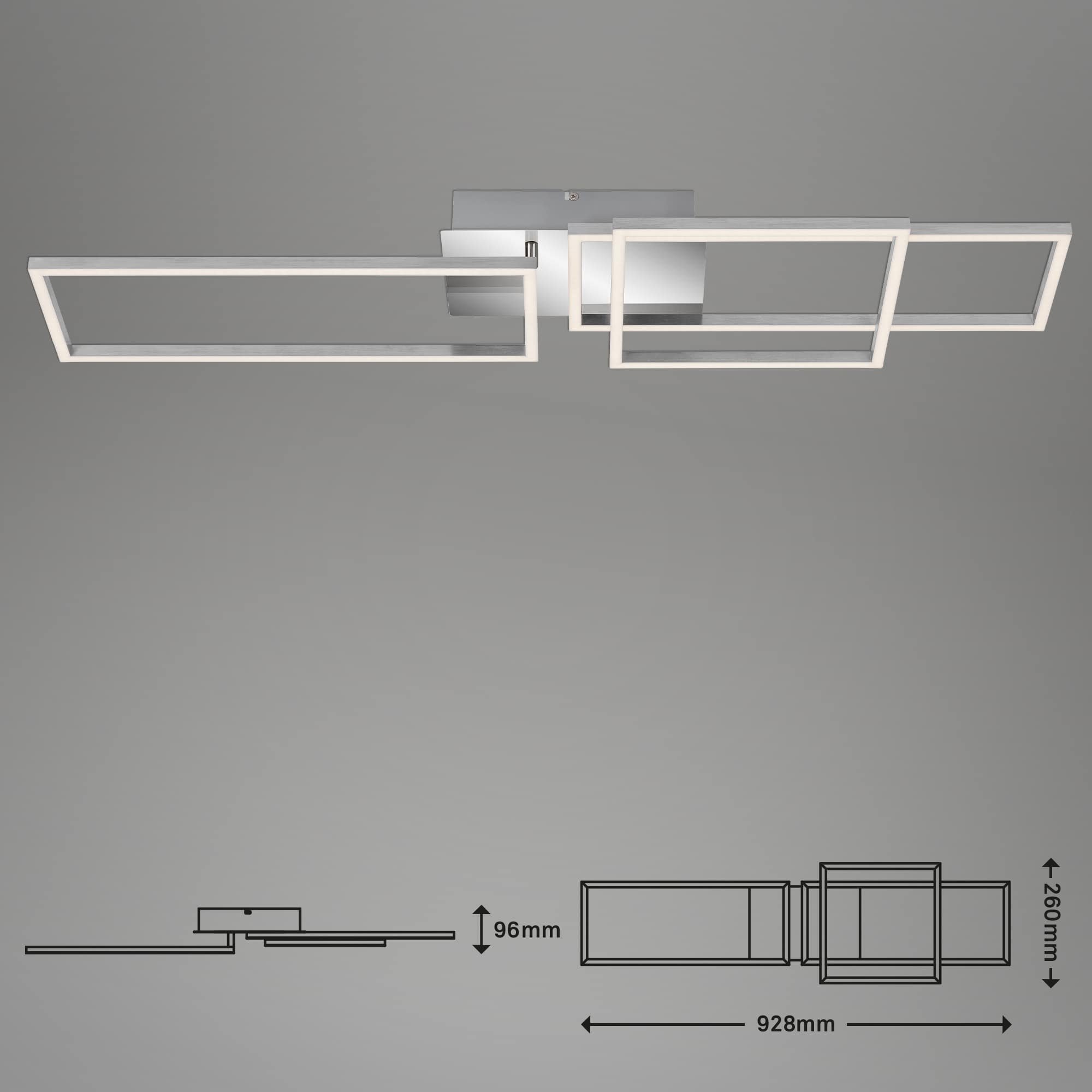 BRI 3136-018 LED rám 92,8 cm 15W 1500lm chrom - BRILONER (obrázek 8)