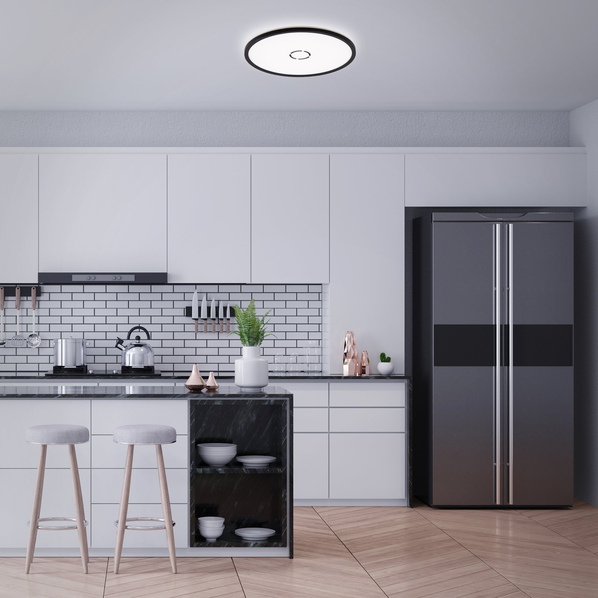 BRI 3392-015 Slim svítidlo LED panel, pr. 42 cm, 3000 lm, 22 W, černá - BRILONER (obrázek 4)