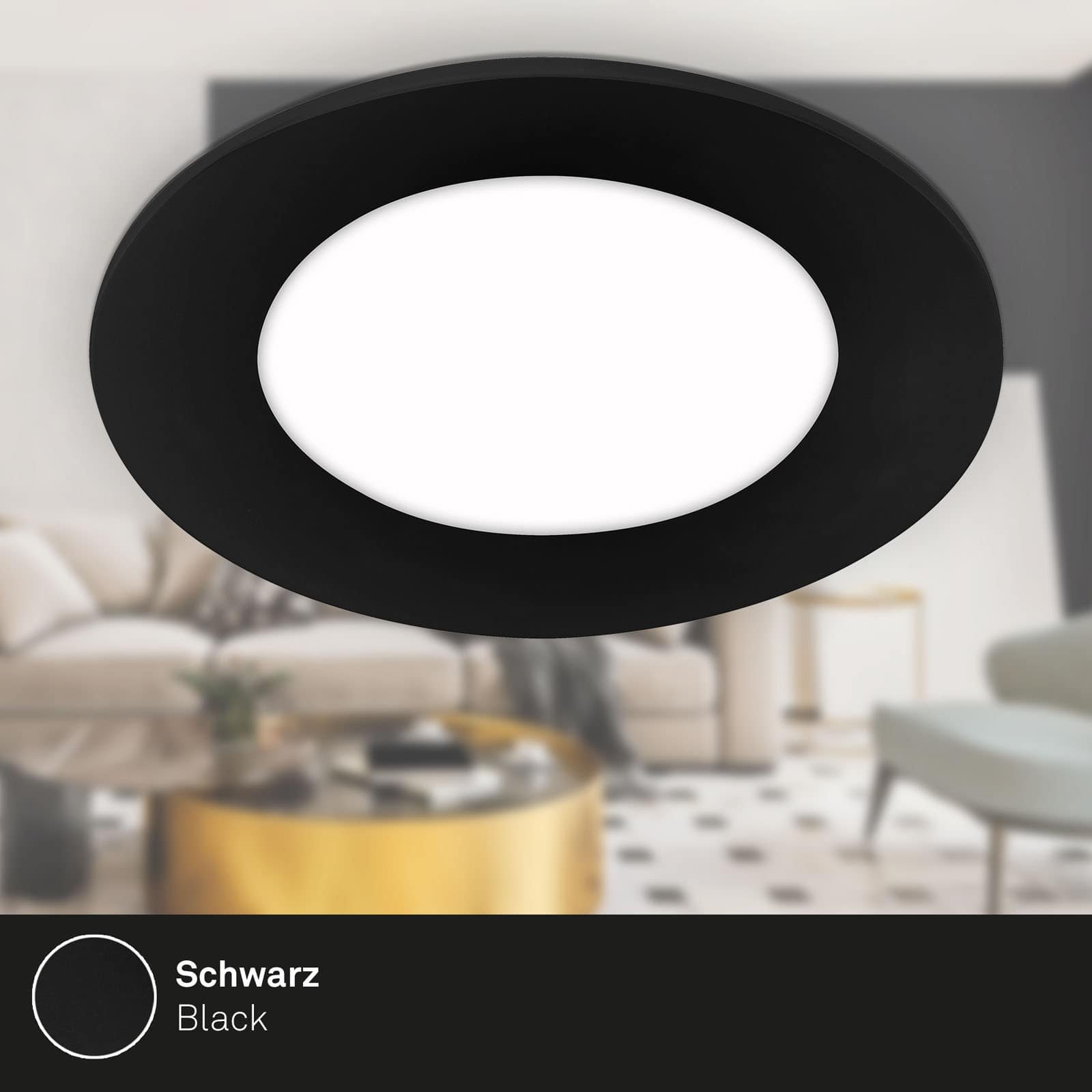 BRI 7125-435 LED vestavná svítidla 3ks sada, pr.8,6 cm, 3x LED, 3 W, 350 lm, černá - BRILONER (obrázek 3)