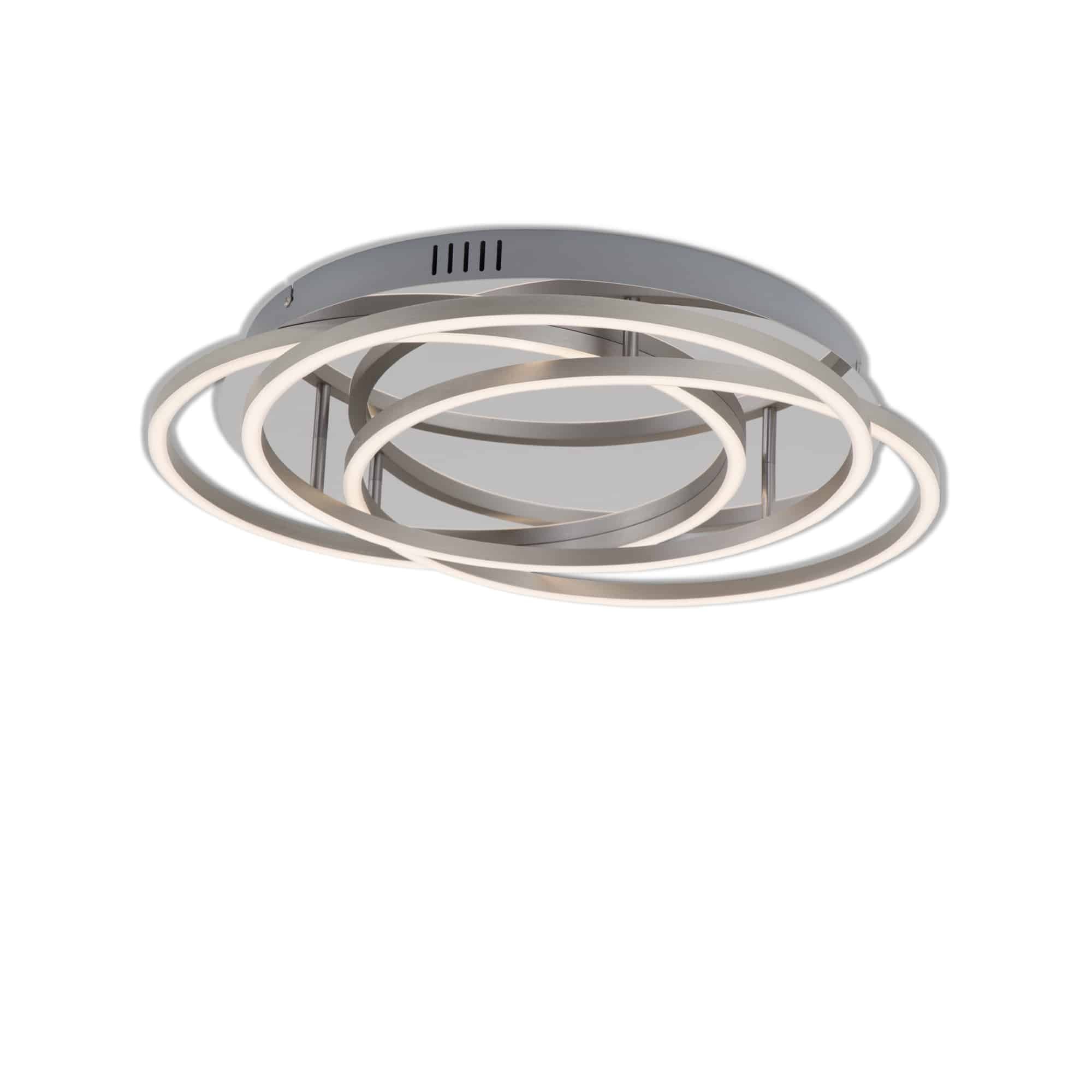 BRI 3248-018 LED stropní svítidlo, pr. 52,5 cm, 56 W, hliník-chrom - BRILONER