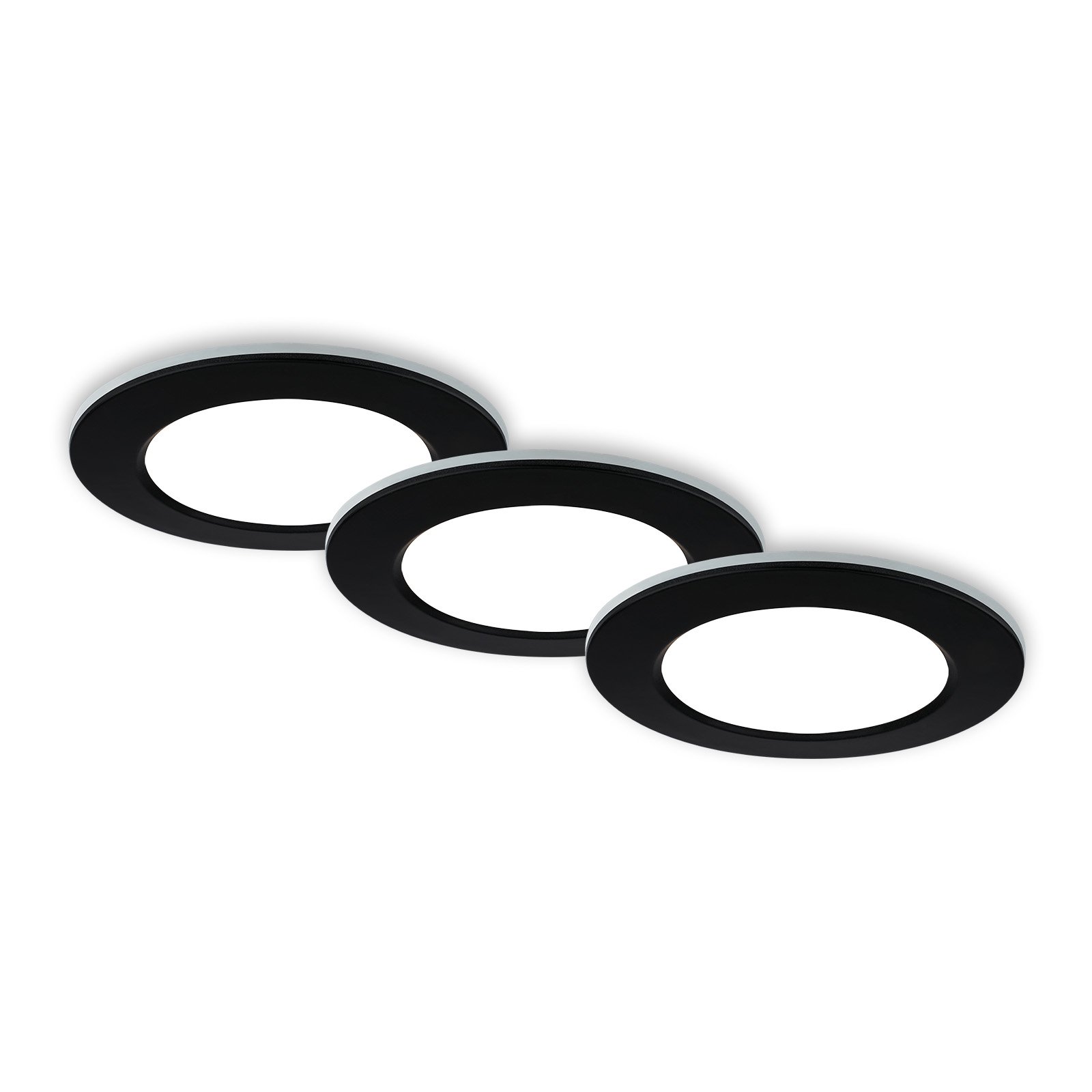 BRI 7034-035 CCT LED vestavná svítidla sada, pr.9,2 cm, 3x LED, 4,8 W, 450 lm, černá - BRILONER (obrázek 3)