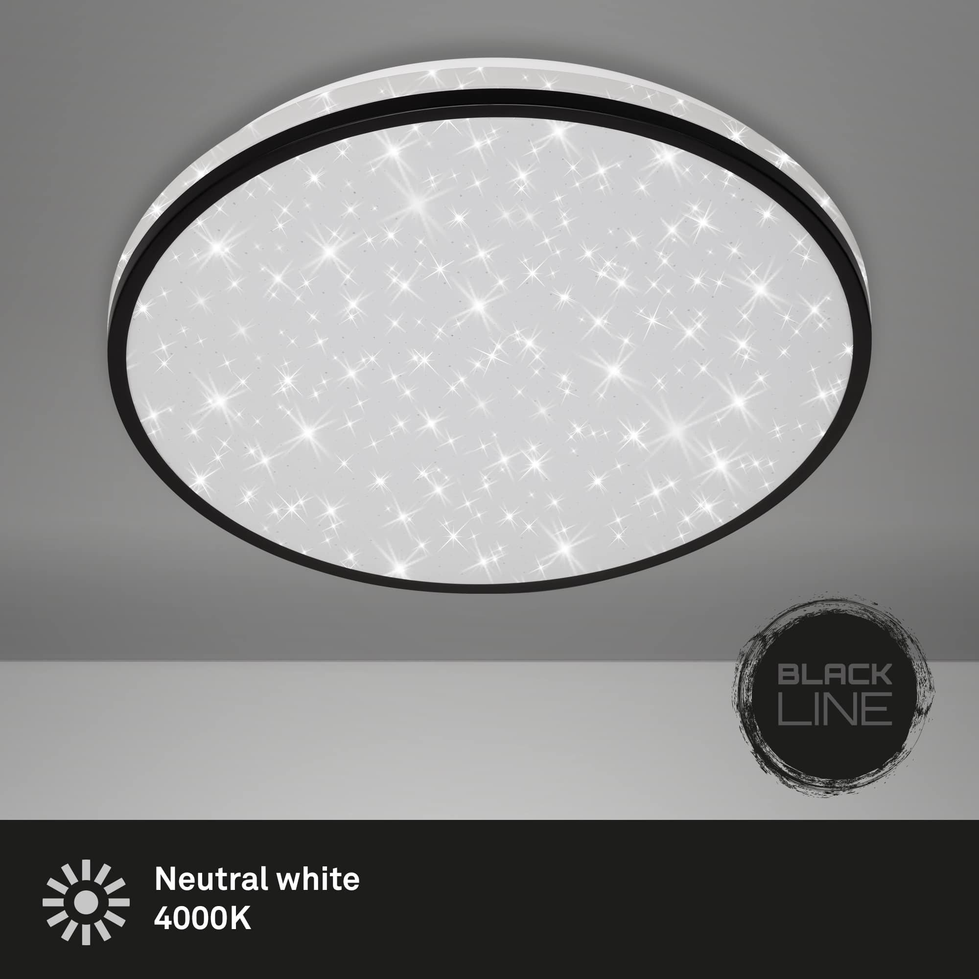 BRI 3456-215 LED stropní svítidlo hvězdné nebe, pr. 38 cm, 24 W, černá - BRILONER (obrázek 3)