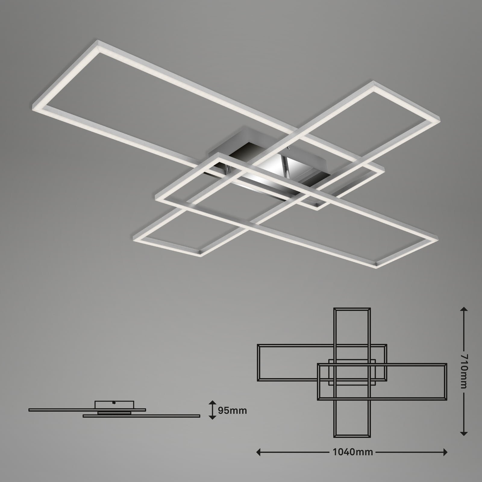 BRI 3504-018 CCT LED stropní svítidlo, 104 cm, 50 W, chrom - BRILONER (obrázek 10)