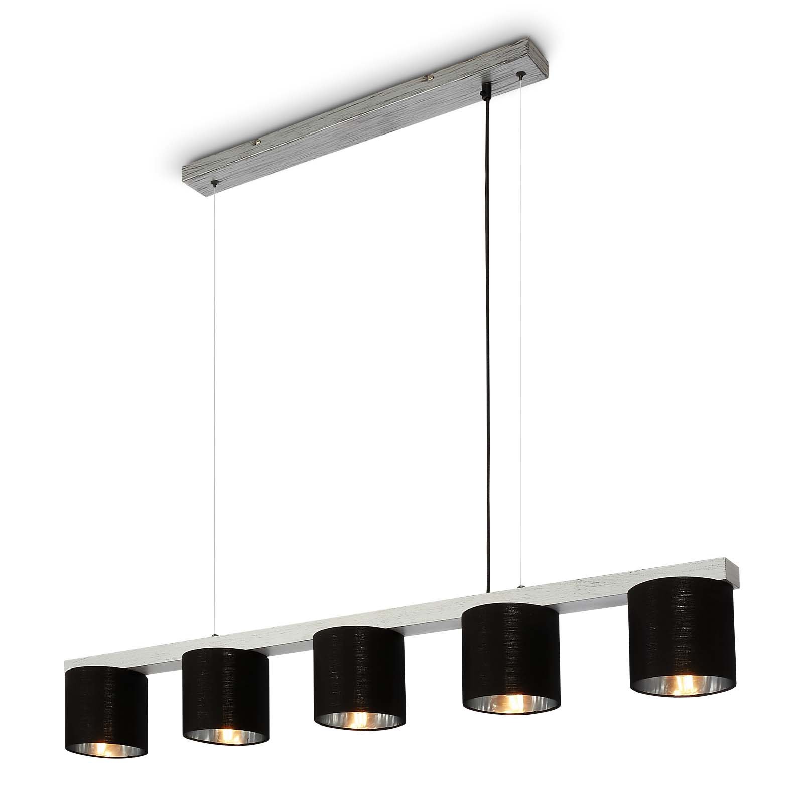 BRI 4736-054 Závěsné svítidlo, 136 cm, bez 5x E14, antická stříbrná - BRILONER