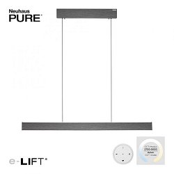 Obrázek pro produkt LED závěsné svítidlo PURE-E-MOTION elektricky nastavitelná výška 2700-5000K platina - PAUL NEUHAUS
