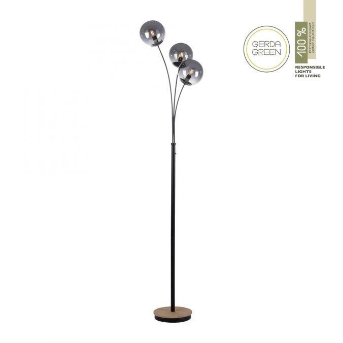 LD 11391-79 GREEN WIDO LED stolní lampa dřevo kouřová barva páčkový vypínač IP20 do interiéru - LEUCHTEN DIREKT / JUST LIGHT