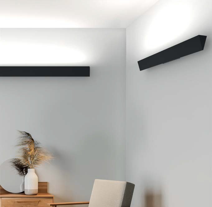 Levně BPM 10169.01.WS.BK-BK.OP.ST.9.30 Nástěnné svítidlo ALZIRA 301mm černé 6W Ra90 3000K – BPM
