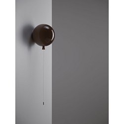 Obrázek pro produkt Nástěnné svítidlo MEMORY hnědé lesklé 30cm černý spínač - BROKIS C