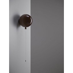 Obrázek pro produkt Nástěnné svítidlo MEMORY hnědé lesklé 30cm černý spínač - BROKIS C