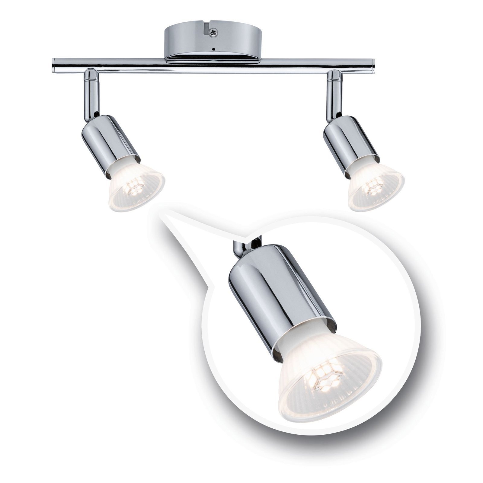 P 66748 Spotlight Carolina IP44 GU10 230V max. 2x10W stmívatelné chrom - PAULMANN (obrázek 3)