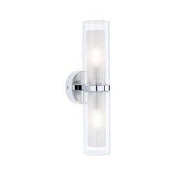 Obrázek pro produkt Selection Bathroom nástěnné svítidlo Luena IP44 E14 230V max. 2x20W chrom/sklo - PAULMANN