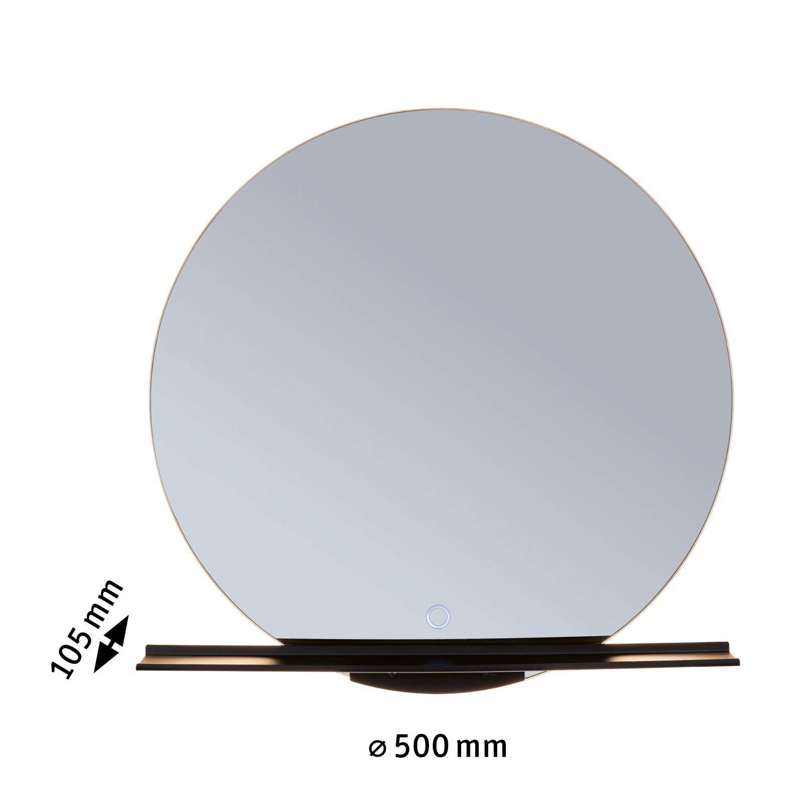 P 71091 LED zrcadlo s osvětlením Miro IP44 měnitelná bílá 230V 11W zrcadlo/černá mat - PAULMANN (obrázek 3)