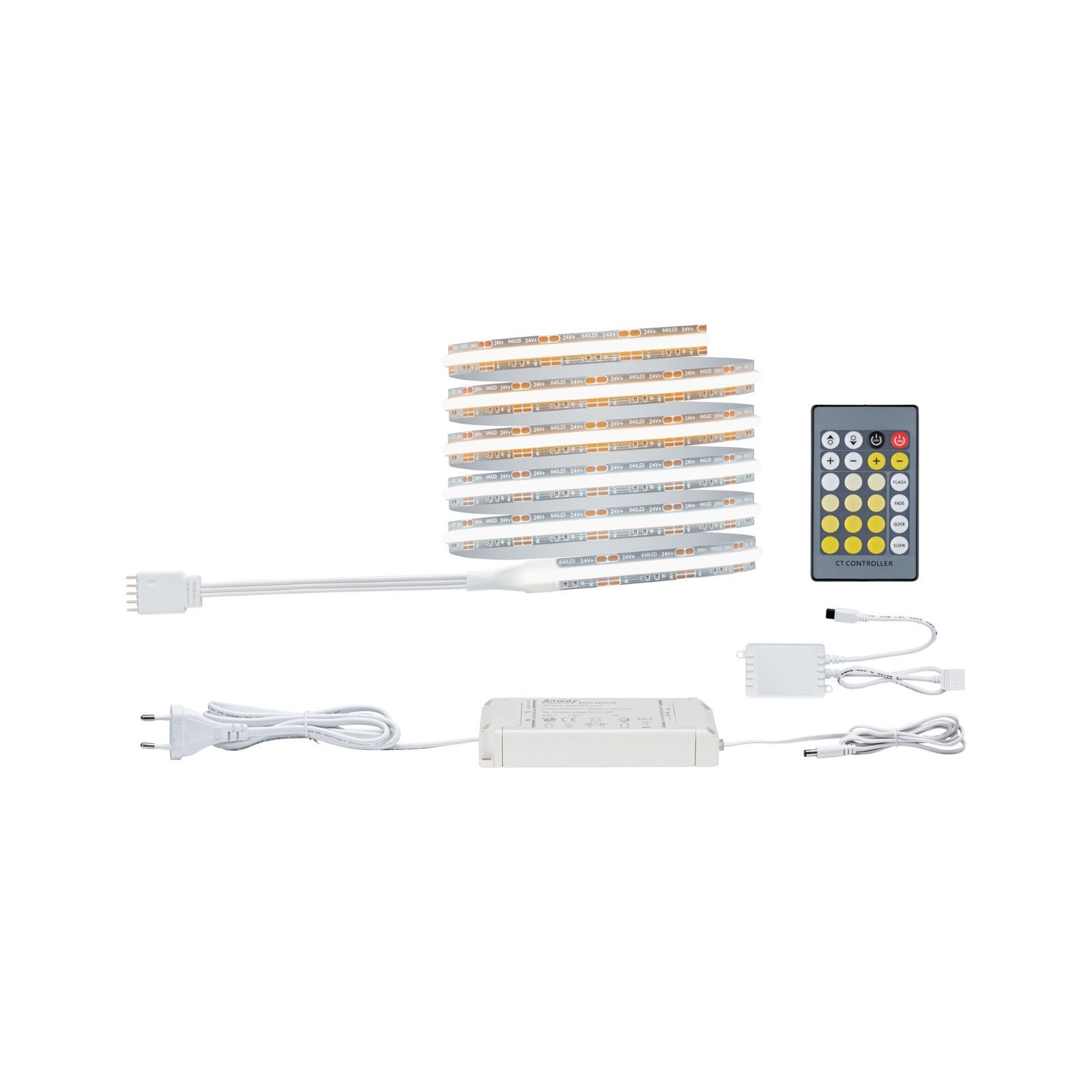 P 71110 MaxLED 500 LED Strip Full-Line COB základní sada 1,5m 10W 600lm/m 640LEDs/m měnitelná bílá 25VA - PAULMANN