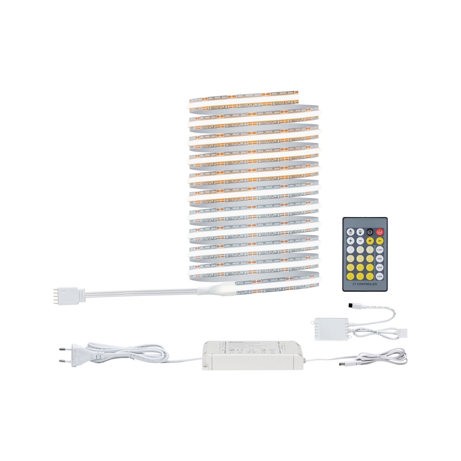 P 71111 MaxLED 500 LED Strip Full-Line COB základní sada 3m 15W 600lm/m 640LEDs/m měnitelná bílá 36VA - PAULMANN