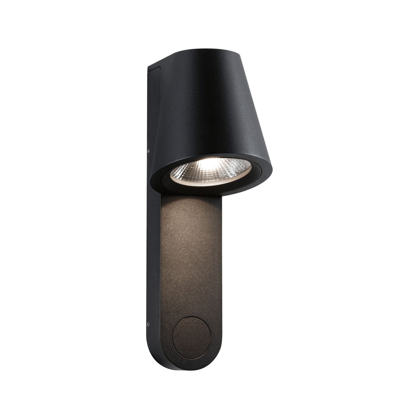 P 94862 LED venkovní nástěnné svítidlo Caissa pohybové čidlo HF senzor IP44 105x127mm 3000K 9W 230V 65° antracit hliník - PAULMANN