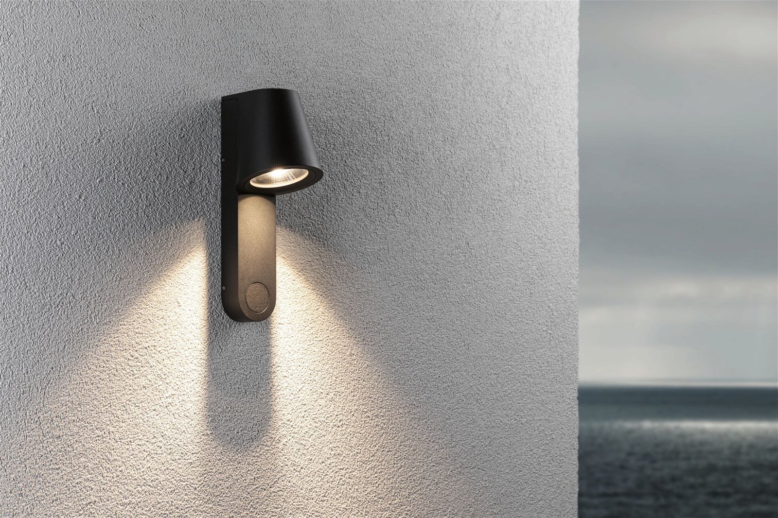 P 94862 LED venkovní nástěnné svítidlo Caissa pohybové čidlo HF senzor IP44 105x127mm 3000K 9W 230V 65° antracit hliník - PAULMANN (obrázek 4)