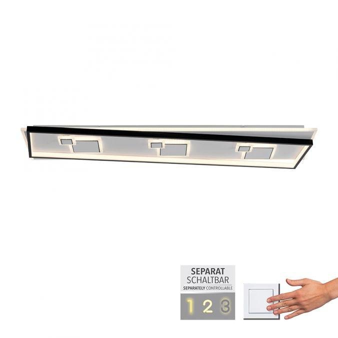 PN 6391-16 MAILAK LED stropní svítidlo hranaté černá/bílá, přepínatelné teple bílé světlo 3000K - PAUL NEUHAUS