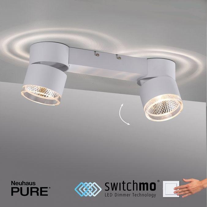PN 6862-16 Paul Neuhaus LED stropní svítidlo PURE-NOLA bílé 2 ramenné otočné stmívatelné krokově stmívatelné 3000K - PAUL NEUHAUS (obrázek 11)