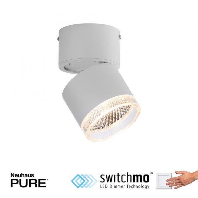 PN 6861-16 Paul Neuhaus LED stropní bodové svítidlo PURE-NOLA bílé 1 ramenné otočné stmívatelné krokově stmívatelné 3000K - PAUL NEUHAUS