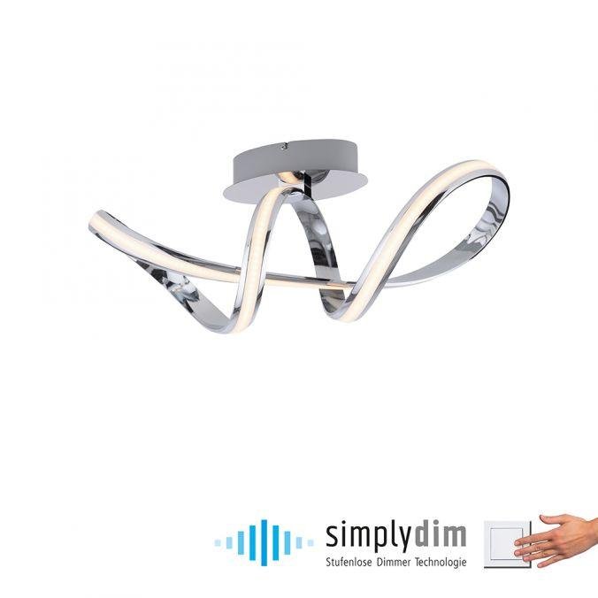 Levně PN 8331-17 MELINDA LED stropní svítidlo chrom stmívatelné paměťová funkce teplá bílá SimplyDim 3000K - PAUL NEUHAUS