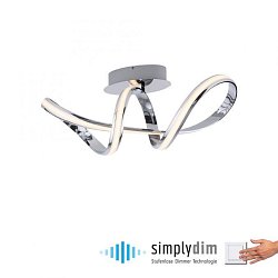 Obrázek pro produkt MELINDA LED stropní svítidlo chrom stmívatelné paměťová funkce teplá bílá SimplyDim 3000K - PAUL NEUHAUS
