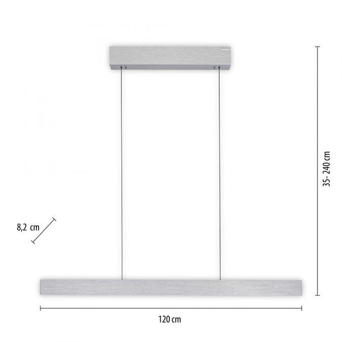 PN 2570-95 Paul Neuhaus LED závěsné svítidlo PURE-E-MOTION elektricky nastavitelná výška 2700-5000K hliník - PAUL NEUHAUS (obrázek 6)