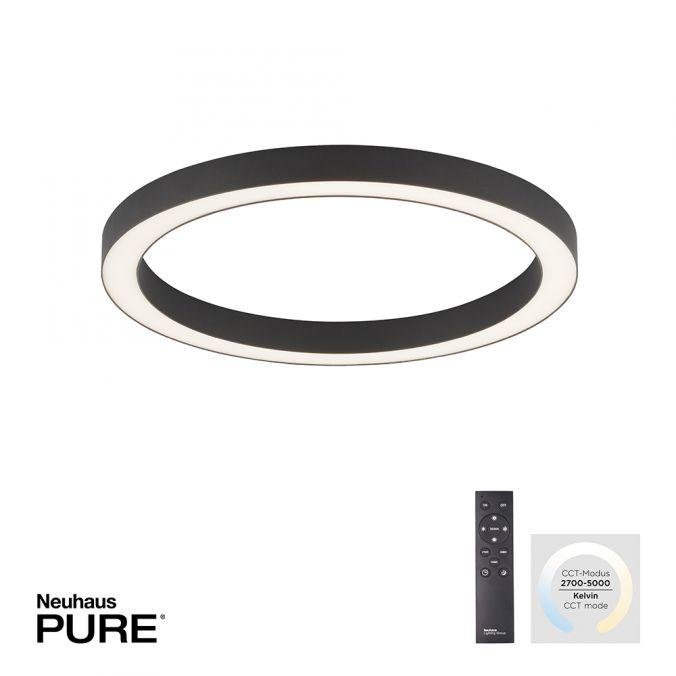PN 6309-13 Paul Neuhaus LED stropní svítidlo PURE-LINES 50cm stmívatelné CCT 2700-5000K antracit - PAUL NEUHAUS
