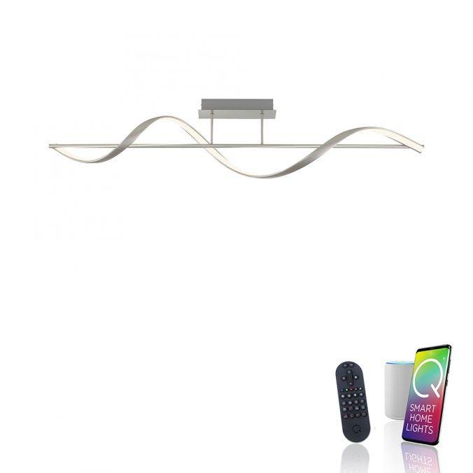 PN 6385-55 Paul Neuhaus LED stropní svítidlo Q-SWING stříbrná stmívatelné Smar Home ZigBee 2700-5000K - PAUL NEUHAUS