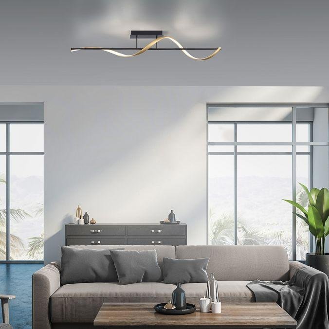 PN 6385-13 Paul Neuhaus LED stropní svítidlo Q-SWING antracit a matná mosaz Smart Home ZigBee 2700-5000K - PAUL NEUHAUS (obrázek 2)