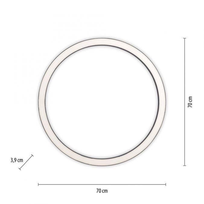 PN 6306-13 Paul Neuhaus LED stropní svítidlo PURE Lines 70x70 CCT dálkový ovladač 2700-5000K antracit - PAUL NEUHAUS (obrázek 6)