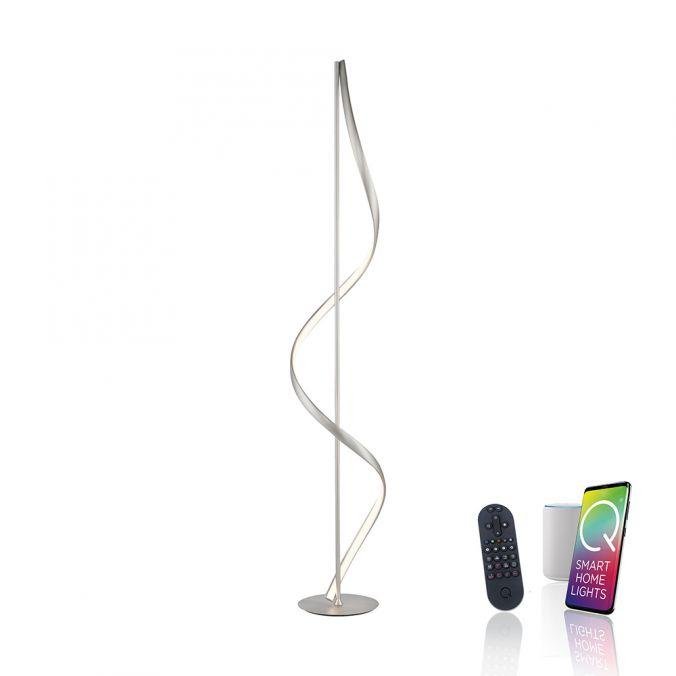 PN 438-55 Paul Neuhaus LED stojací svítidlo Q-SWING stříbrná Smart Home ZigBee 2700-5000K - PAUL NEUHAUS