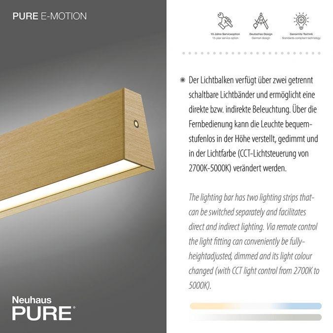 PN 2570-60 Paul Neuhaus LED závěsné svítidlo PURE-E-MOTION elektricky nastavitelná výška 2700-5000K zlatá imperial - PAUL NEUHAUS (obrázek 3)