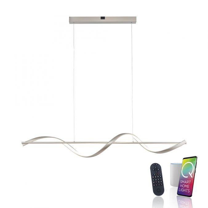 PN 2385-55 Paul Neuhaus LED závěsné svítidlo Q-SWING stříbrná Smart Home stmívatelné FB ZigBee 2700-5000K - PAUL NEUHAUS