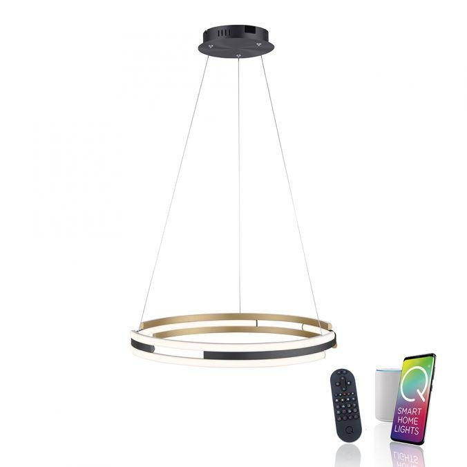 PN 2051-60 Paul Neuhaus LED závěsné svítidlo Q-BELUGA matná mosaz Smart Home stmívatelné CCT ZigBee 2700-5000K - PAUL NEUHAUS