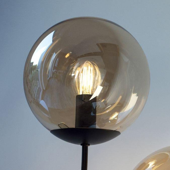 LD 14702-18 NYMÖLLA Stropní svítidlo, černá, skleněné koule, jednoduchý design, 5ti ramenné - LEUCHTEN DIREKT / JUST LIGHT (obrázek 8)