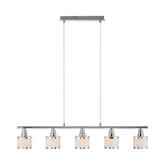 LD 15375-17 ACCOR LED závěsné svítidlo 5 ramenné lesklý chrom do jídelny - LEUCHTEN DIREKT / JUST LIGHT