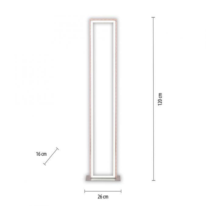 LD 14640-55 FELIX60 LED stojací svítidlo stříbrná barva, nožní vypínač, stmívatelné Sidelight RGB Rainbow 2700-5000K - LEUCHTEN DIREKT / JUST LIGHT (obrázek 6)