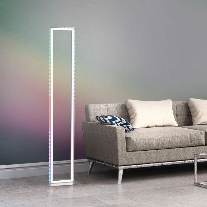 LD 14640-55 FELIX60 LED stojací svítidlo stříbrná barva, nožní vypínač, stmívatelné Sidelight RGB Rainbow 2700-5000K - LEUCHTEN DIREKT / JUST LIGHT (obrázek 12)