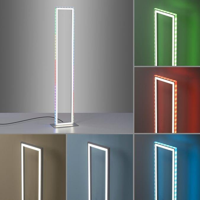 LD 14640-55 FELIX60 LED stojací svítidlo stříbrná barva, nožní vypínač, stmívatelné Sidelight RGB Rainbow 2700-5000K - LEUCHTEN DIREKT / JUST LIGHT (obrázek 15)