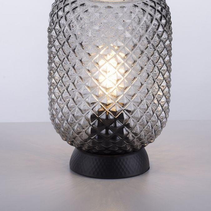LD 14906-18 REISHI LED stolní lampa černá kouřové sklo šňůrový vypínač kruhové - LEUCHTEN DIREKT / JUST LIGHT (obrázek 8)