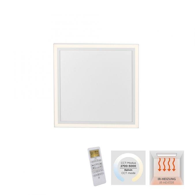 LD 18067-16 BEROA LED stropní svítidlo s infračerveným topením hranaté bílé dálkový ovladač 2700-5000K - LEUCHTEN DIREKT / JUST LIGHT