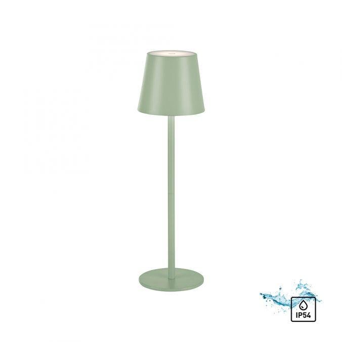 LD 19250-43 EURIA LED stolní lampa lakovaná zelená ochrana proti stříkající vodě na baterie 3000K - LEUCHTEN DIREKT / JUST LIGHT